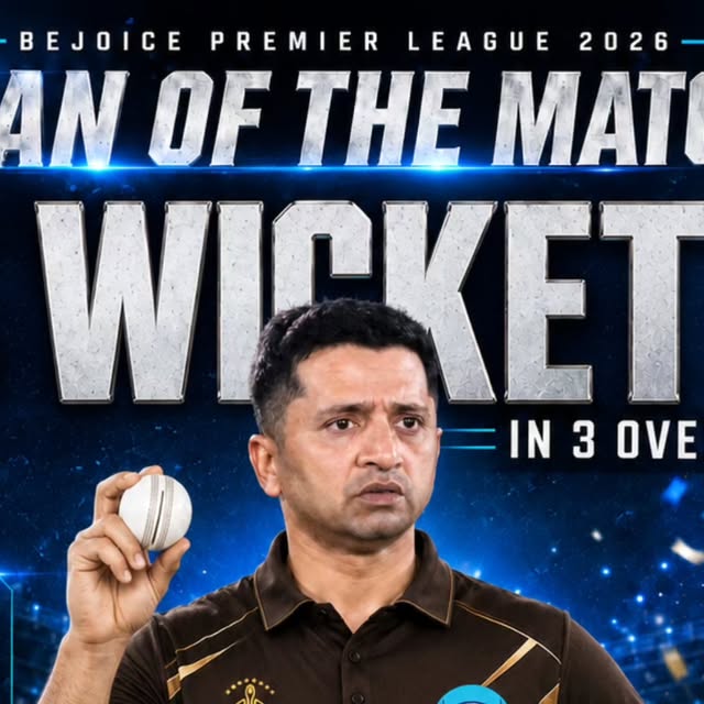 Ehsaan Jameel four-wicket Man of the Match spell â€” Nawab CC